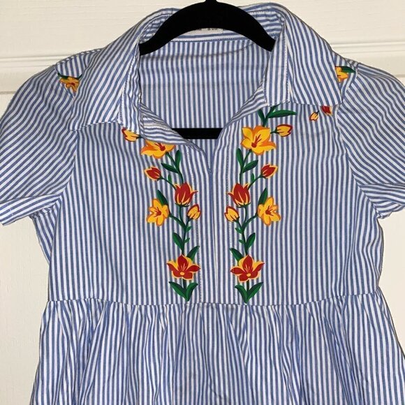teen boho floral striped dress Size 12-13Y - Picture 7 of 13